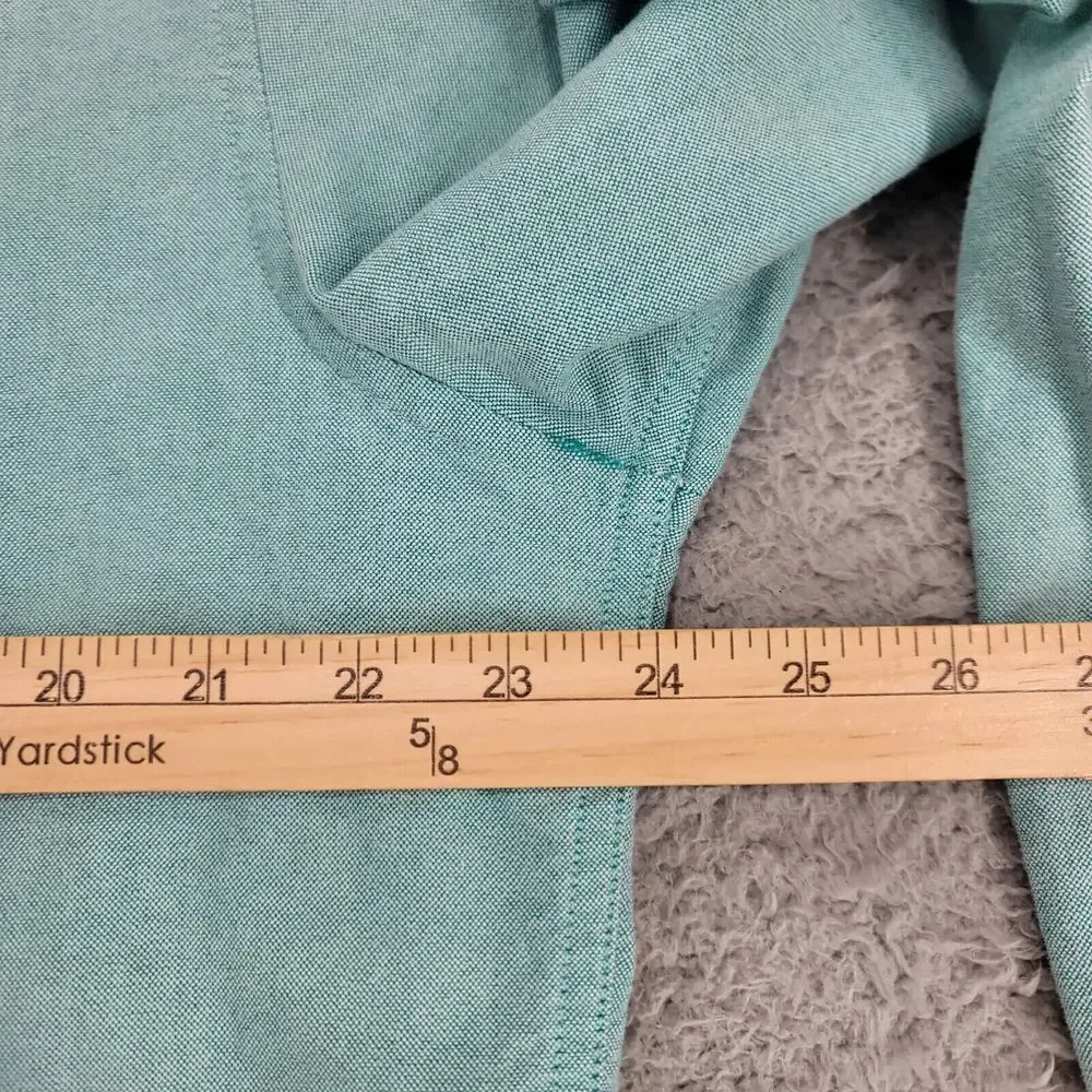 J. Crew Shirt Mens XL Green Flex Button Down Long Sleeve Pocket‎ Preppy Casual